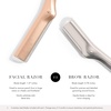 image:imageTweezerman Facial Razor Stainless SteelRose Gold Facial Razor