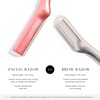 image:imageTweezerman Facial Razor Stainless SteelTea Rose Facial Razor