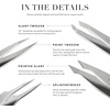 image:imageTweezerman Mini Slant TweezerTweezerman Tweezers for Eyebrows LilacClassic Stainless Mini Tweezer