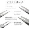 image:imageTweezerman Mini Slant TweezerTweezerman Tweezers for Eyebrows LilacDusted Onyx Mini Tweezer