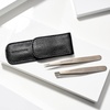 image:imageTweezerman Petite Tweeze Set for Eyebrows with Travel Case Black2 Piece Set Pack of 2