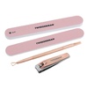 image:imageTweezerman Manicure Kit with Clipper Polish Remover Pushy 2 Files BlackRose Gold