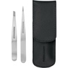 image:imageTweezerman Petite Tweeze Set for Eyebrows with Travel Case Black2 Piece Set