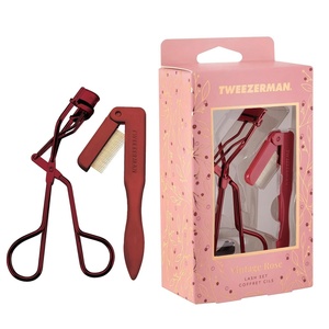 image:imageTweezerman Comfort Grip Eyelash Curler for All Eye Shapes Neon PinkVintage Rose