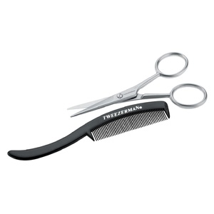 image:imageTweezerman Moustache Scissors and Comb Black