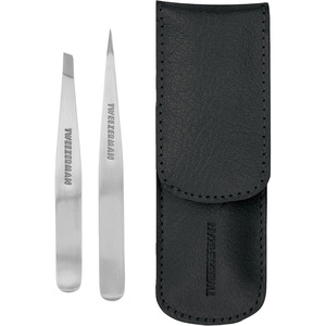 image:imageTweezerman Petite Tweeze Set for Eyebrows with Travel Case Black2 Piece Set