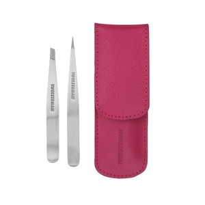 image:imageTweezerman Petite Tweeze Set for Eyebrows with Travel Case Pink CasePink Case