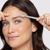image:imageTweezerman Eyebrow Razor with 3 Replacement Blades amp Safety CapStainless Steel Brow Razor wMini Tweezer