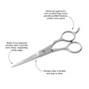 image:imageTweezerman Stainless 2000 Styling Shears  55  Scissors for Women amp Men