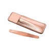 image:imageTweezerman Vintage Rose Mini Slant Tweezer with Case  Eyebrow Tweezers for Women and MenRose Gold