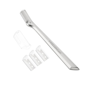 image:imageTweezerman Eyebrow Razor with 3 Replacement Blades amp Safety CapStainless Steel Brow Razor